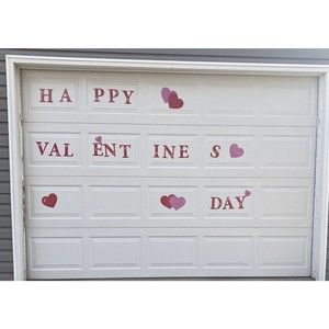 Happy Valentines Day Garage Door Magnets Decorations Hearts Letters 19 Pieces